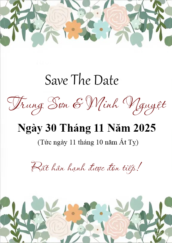 Thông tin lễ cưới